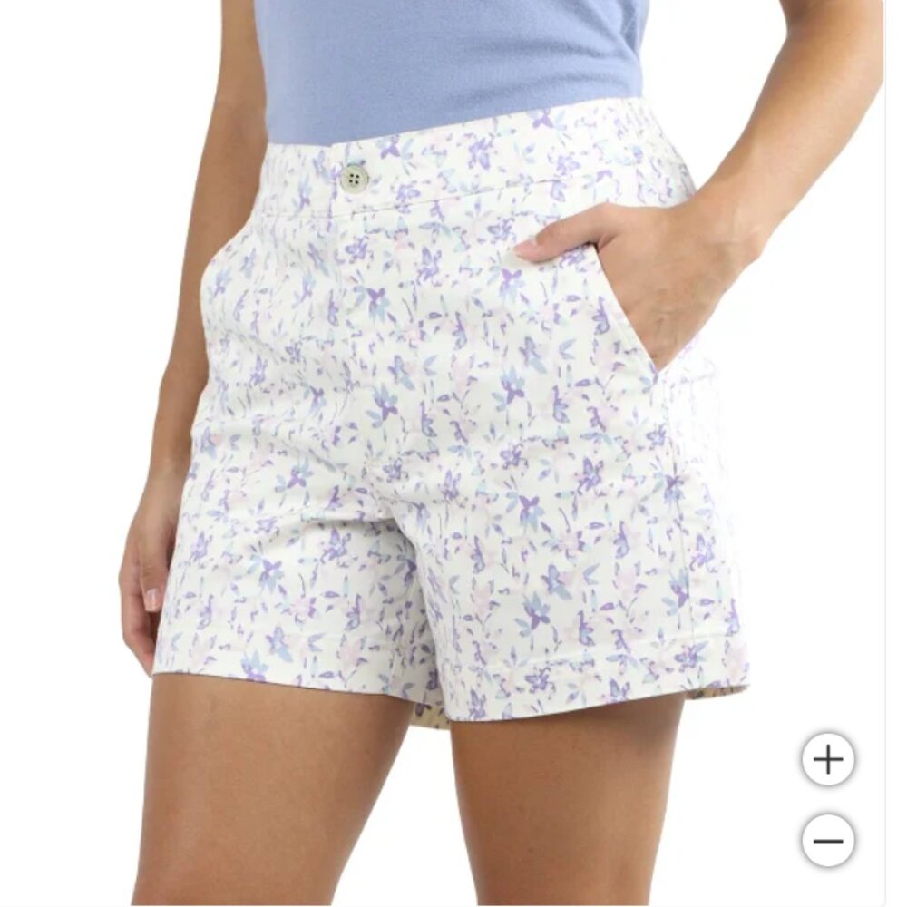 Jachs Girlfriend Ladies' Printed Chino Shorts Size S